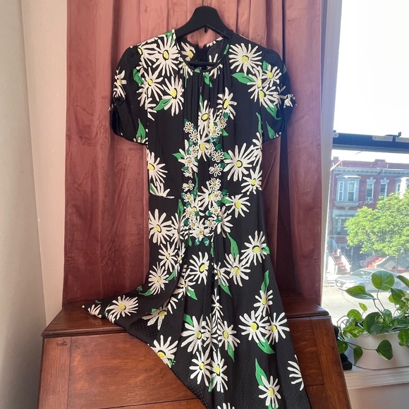 Marc Jacobs Daisy Print Asymmetrical Dress – Size 00 - Picture 1 of 6